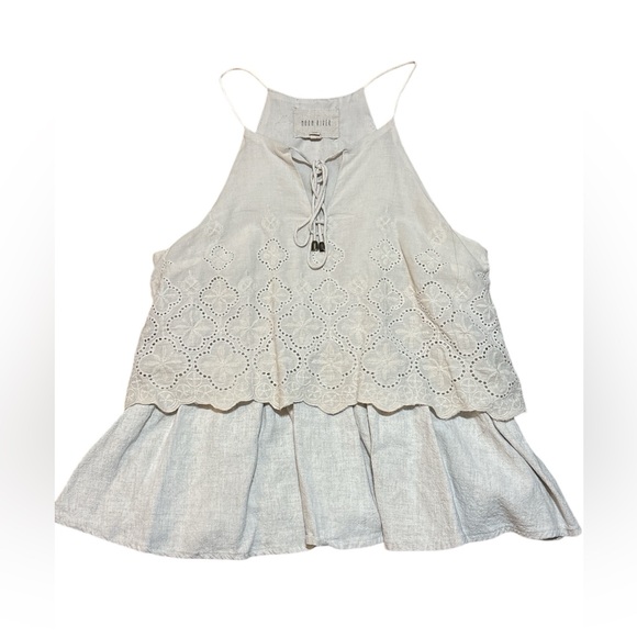 Moon River By Anthropologie Tops - Anthropologie Moon River Tiered Eyelet Tank